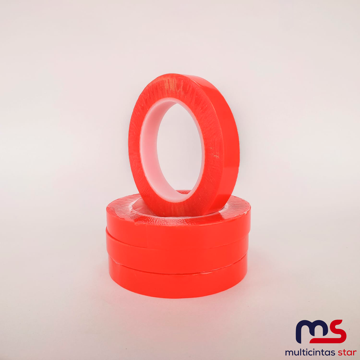 Cinta PET doble cara (Cinta roja doble faz)