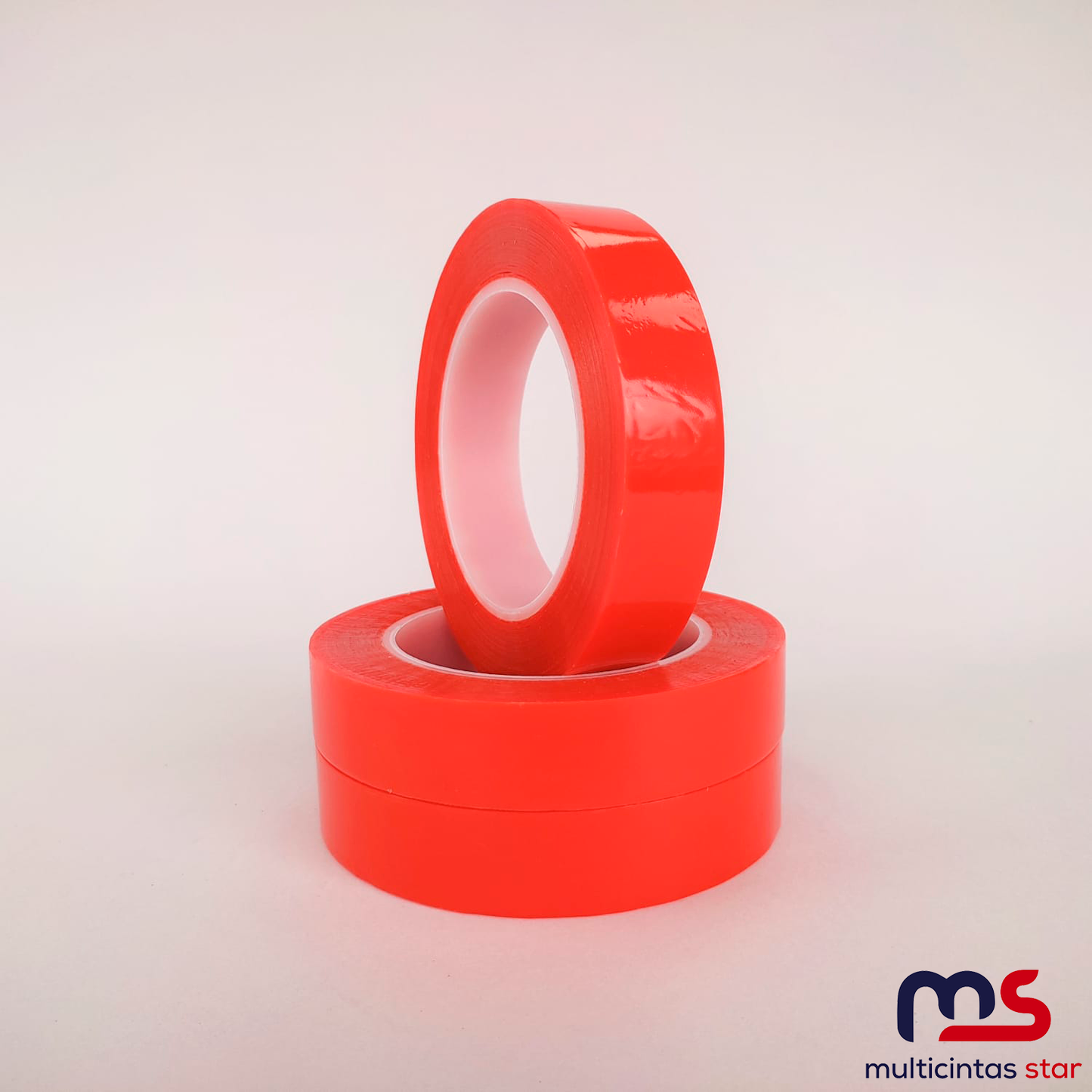 Cinta PET doble cara (Cinta roja doble faz)